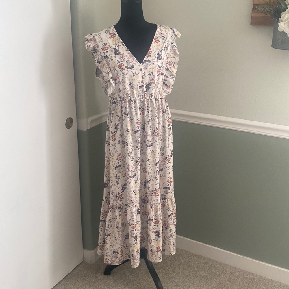 Sheilay XL Floral Midi Dress